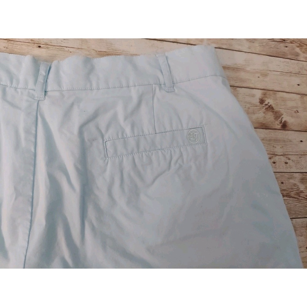 Lauren James Light Blue Poplin Chino Shorts Size Large Summer Preppy Yachtwear - Picture 6 of 9